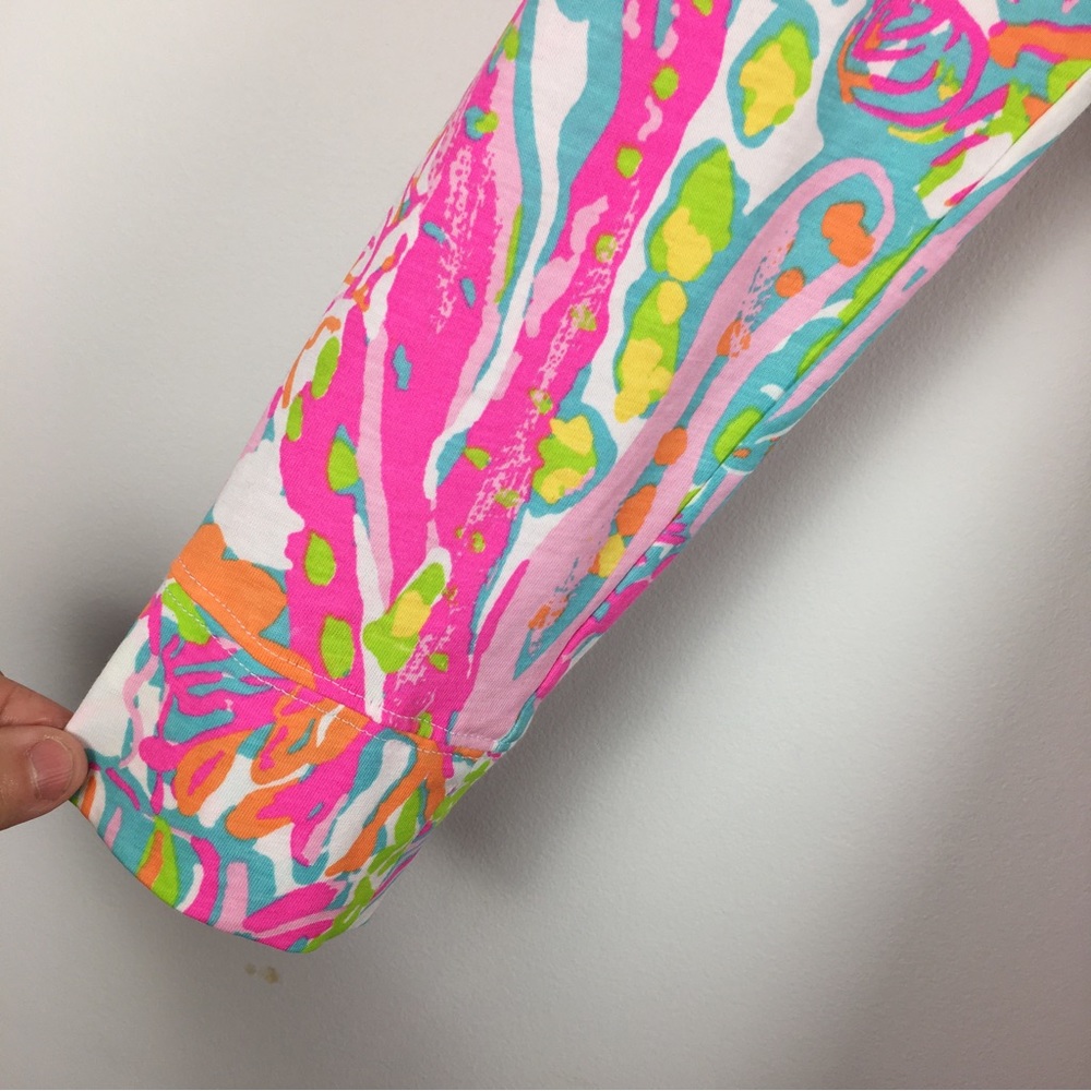 NWOT Lilly Pulitzer Sheath Dress 100% Pima Cotton Scuba To Cuba Coral Reef Multi - Picture 5 of 13